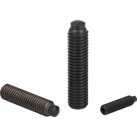 Thrust Screw Without Head M10X34,9, Steel 10.9 Black Oxidized, Comp:Tool Steel Hardened, Black Oxide